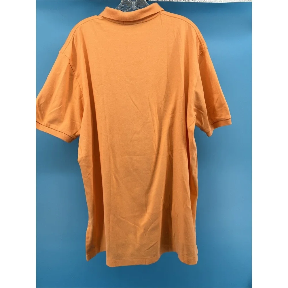 Polo by Ralph Lauren‎ Polo Shirt Men's XL Orange Short Sleeve Collared Blue Pony